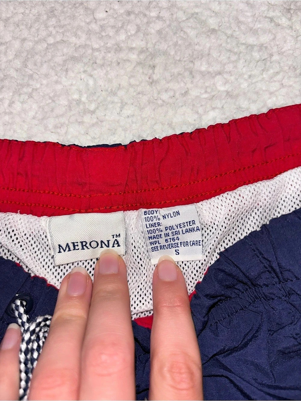 Merona Color Block Swim Trunks Size Small - Picture 3 of 3